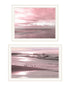 Set Of Two "Yes believe it! Pink Beach sand" White Framed Wall Art