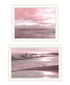 Set Of Two "Yes believe it! Pink Beach sand" White Framed Wall Art