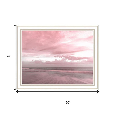 Set Of Two "Yes believe it! Pink Beach sand" White Framed Wall Art