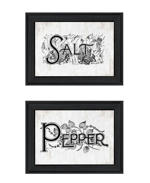 Set Of Two This Kitchen is Seasoned With Love Black Framed Kitchen Wall Art