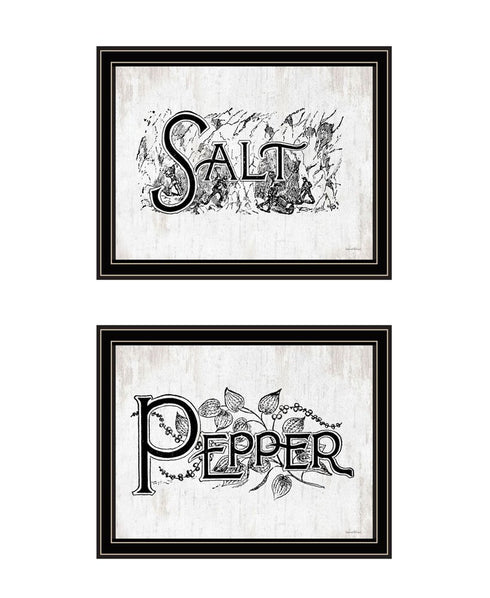 Set Of Two This Kitchen is Seasoned With Love Black Framed Kitchen Wall Art