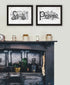 Set Of Two This Kitchen is Seasoned With Love Black Framed Kitchen Wall Art
