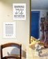Set Of Two Warning -Kids Bathroom! White Framed Wall Art