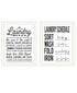 Set Of Two Laundry Rules And Schedules White Framed Laundry Wall Art
