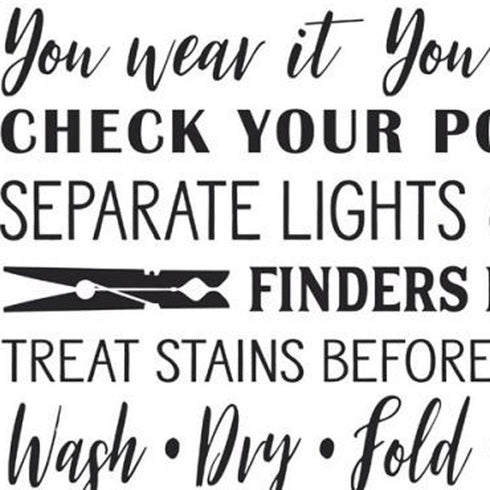 Set Of Two Laundry Rules And Schedules White Framed Laundry Wall Art
