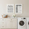Set Of Two Laundry Rules And Schedules White Framed Laundry Wall Art