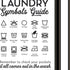 Set Of Two Guide for Laundry and Stain Removal Black Framed Laundry Wall Art