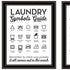 Set Of Two Guide for Laundry and Stain Removal Black Framed Laundry Wall Art