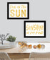 Set Of Two Fun in the Sun-Sunshine on my Mind Black Framed Wall Art