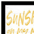Set Of Two Fun in the Sun-Sunshine on my Mind Black Framed Wall Art