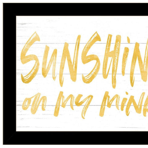 Set Of Two Fun in the Sun-Sunshine on my Mind Black Framed Wall Art