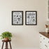 Set Of Two Our Family Kitchen Rules And Recipes Black Framed Kitchen Wall Art