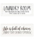 Set Of Two Life is Full of Choices! Laundry Today or Naked Tomorrow! White Framed Laundry Wall Art