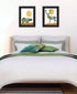 Set Of Two Bear and Deer Black Framed Wall Art