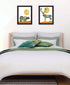 Set Of Two Bear and Deer Black Framed Wall Art