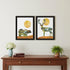 Set Of Two Bear and Deer Black Framed Wall Art