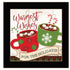 Set Of Two Hot Cocoa And Candy Canes Black Framed Kitchen Wall Art