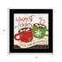 Set Of Two Hot Cocoa And Candy Canes Black Framed Kitchen Wall Art