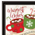 Set Of Two Hot Cocoa And Candy Canes Black Framed Kitchen Wall Art