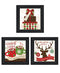 Set Of Three It's Christmas Time! Black Framed Wall Art