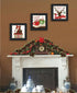 Set Of Three It's Christmas Time! Black Framed Wall Art