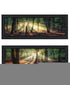 Set Of Two Sun Rays in the Forest Black Framed Wall Art