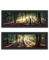 Set Of Two Sun Rays in the Forest Black Framed Wall Art