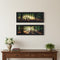 Set Of Two Sun Rays in the Forest Black Framed Wall Art