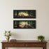 Set Of Two Sun Rays in the Forest Black Framed Wall Art