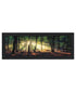 Set Of Two Sun Rays in the Forest Black Framed Wall Art