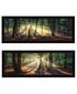Set Of Two Sun Rays in the Forest Black Framed Wall Art