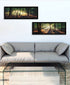 Set Of Two Sun Rays in the Forest Black Framed Wall Art