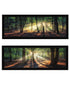 Set Of Two Sun Rays in the Forest Black Framed Wall Art
