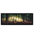 Set Of Two Sun Rays in the Forest Black Framed Wall Art