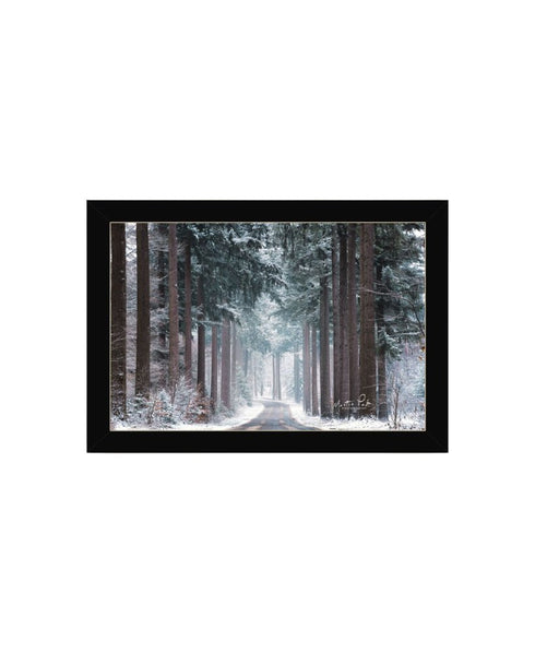 Set Of Two Winter Wonderland Black Framed Wall Art
