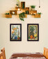 Set Of Two Flowers And Fruit Black Framed Kitchen Wall Art