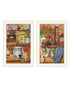 Set Of Two Sugar Spice And Herbs White Framed Kitchen Wall Art