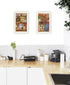 Set Of Two Sugar Spice And Herbs White Framed Kitchen Wall Art