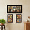 Set Of Three Antique Kitchen with Sugar And Spice Black Framed Kitchen Wall Art