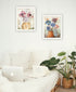 Set Of Two Floral Dreams White Framed Wall Art