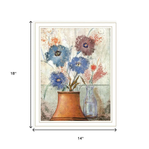 Set Of Two Floral Dreams White Framed Wall Art