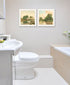 Set Of Two Country Pond And Farmhouse White Framed Wall Art