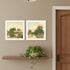 Set Of Two Country Pond And Farmhouse White Framed Wall Art