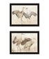 Set Of Two Sandhill Cranes Black Framed Wall Art