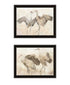 Set Of Two Sandhill Cranes Black Framed Wall Art