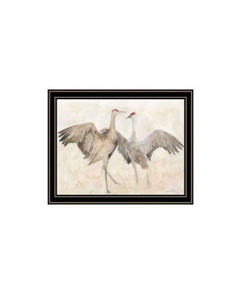 Set Of Two Sandhill Cranes Black Framed Wall Art