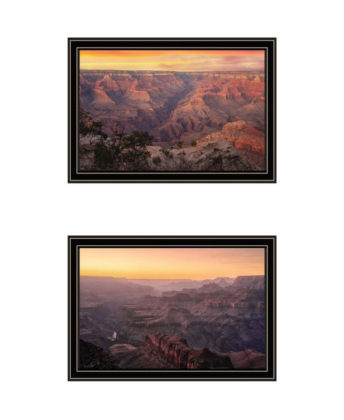 Set Of Two Colors of the Grand Canyon Black Framed Wall Art