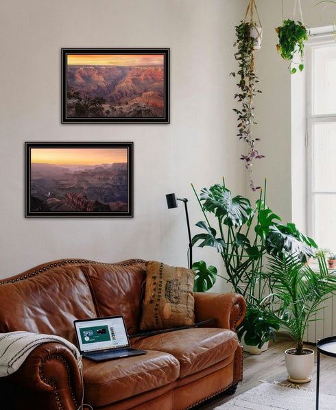 Set Of Two Colors of the Grand Canyon Black Framed Wall Art