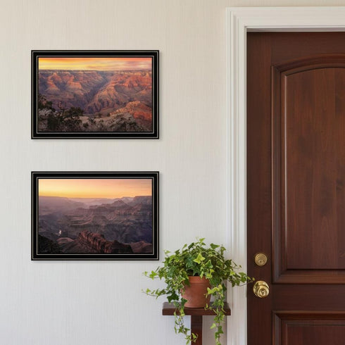 Set Of Two Colors of the Grand Canyon Black Framed Wall Art