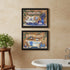 Set Of Two Lavender Bath Black Framed Bathroom Wall Art